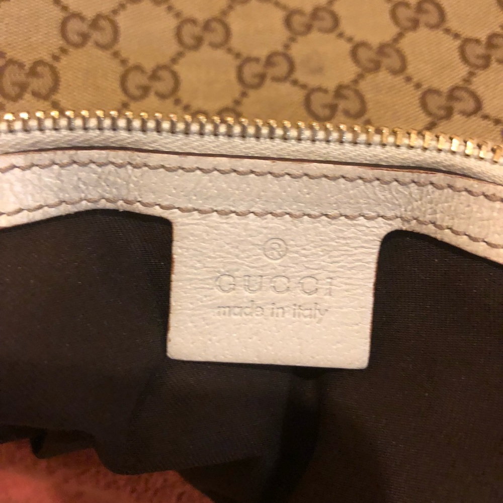 Gucci hobo beige & ivory authentic bag - Picture 5 of 8